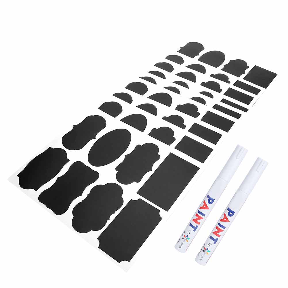 216 sztuk Wodoodpornych Naklejek Tablicowych Naklejka z Etykietą na Doniczkę z 2 szt. Długopisu (Typ afH)