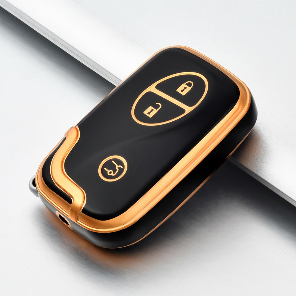 TWJCN1 3 Buttons Soft TPU Protection Case for Lexus CT200h ES 300h IS250 GX400 RX270 RX450h RX350 LX570 Key Cover Fob Accessories Prote
