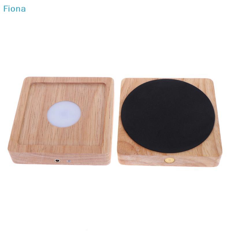 Square Wooden LED Light Base,USB Powered Wood Display Stand for Resin Art,Crystals & 3D Night Lights (Warm White)