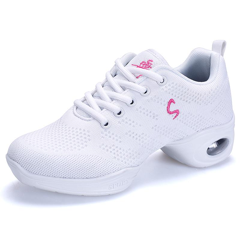 Square Dance Women's Shoes, Modern Dance Shoes, Adult Soft-Soled Mesh Breathable Shoes, Sailor Jazz Sports Mom Dance Shoes
