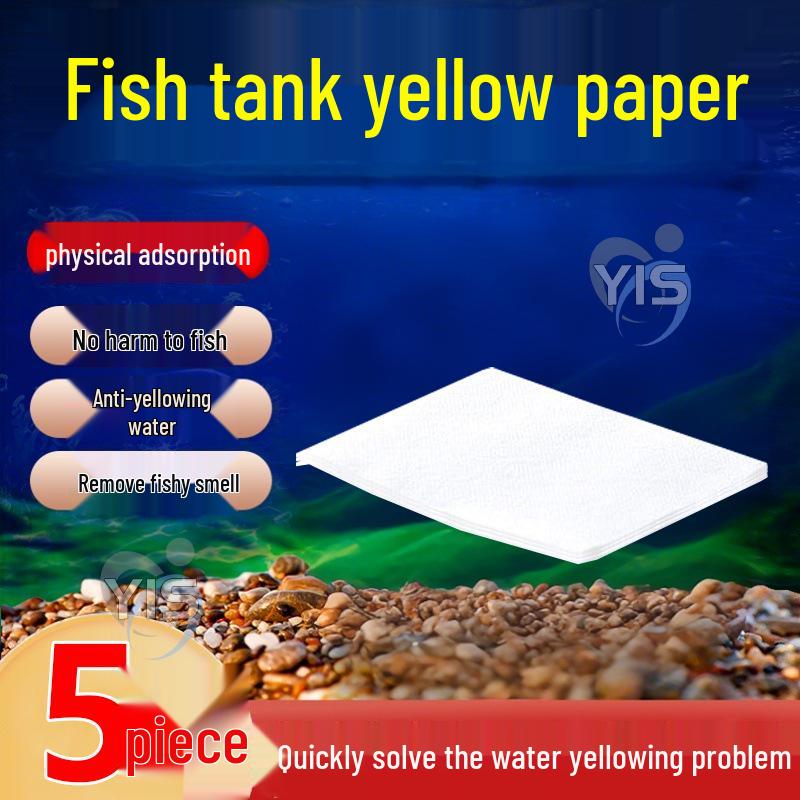

Yellow Water Purifier Suction Filter Cloth for Aquariums - High Density, Water Permeable, Color Absorption Sheet