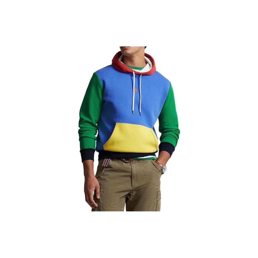 Polo Ralph Lauren Color Block Hooded Casual Long Sleeve Sweatshirt Men Sweatshirt Multi-color 710900824-001