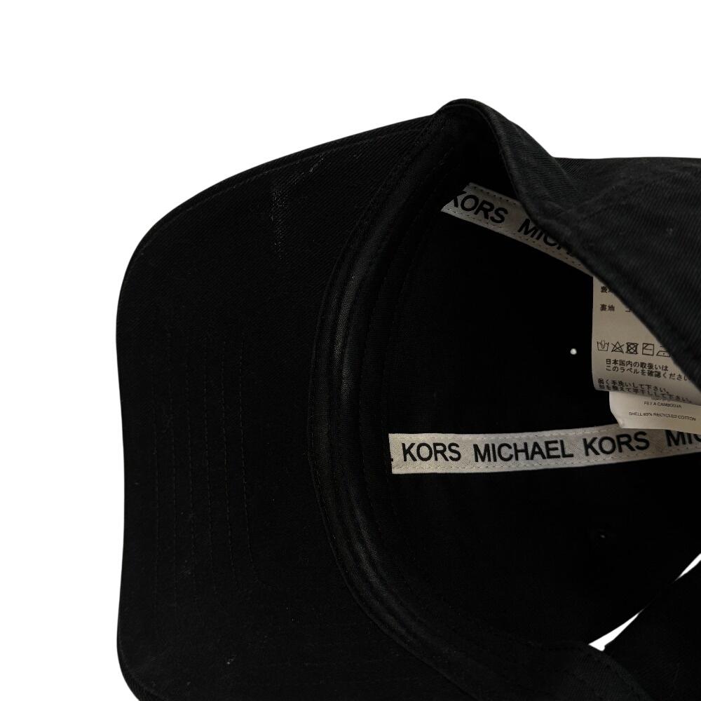 Michael Kors Logo Baseball Cap Cotton Cap Black Cotton Used