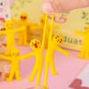 Cute Mini Monster Pull Toy Soft Yellow Plastic Stress Relief Fidget Kids Birthday Party Supplies Pinata Filler Gift Favors