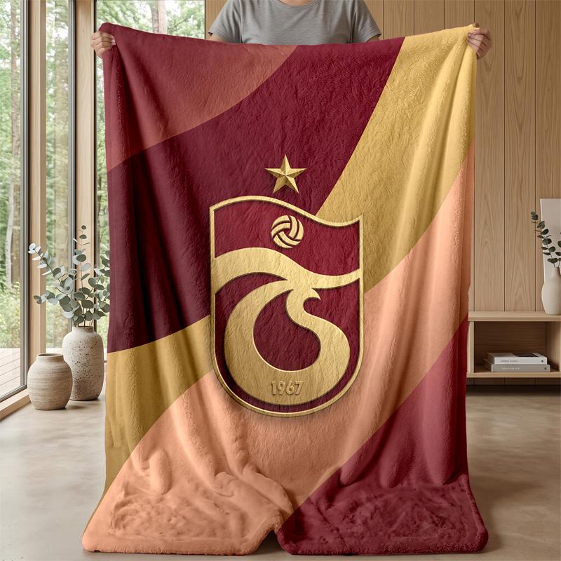 Coperta in Morbido Pile di Flanella Trabzonspor FC Leggera Accogliente Calda Coperta da Lancio per Divano Letto Decorazione per la Casa