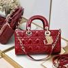 D Home Lackleder Horizontale Dai Fei Tasche Damen D-Joy Modische Einzel-Schulter Crossbody Kette High-End Tragbar