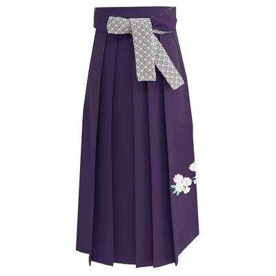 Hakama for Elementary School Graduation Lace Single Girls [KYOETSU] Students, Ceremony, Girls, String, Embroidered, Item, (84, Purple)