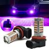 2pcs Car Pink Purple H11/H8 LED Fog Driving Lighting DRL Bulbs Automobiles Signal Lights Cars Purple Headlights Car Accessories