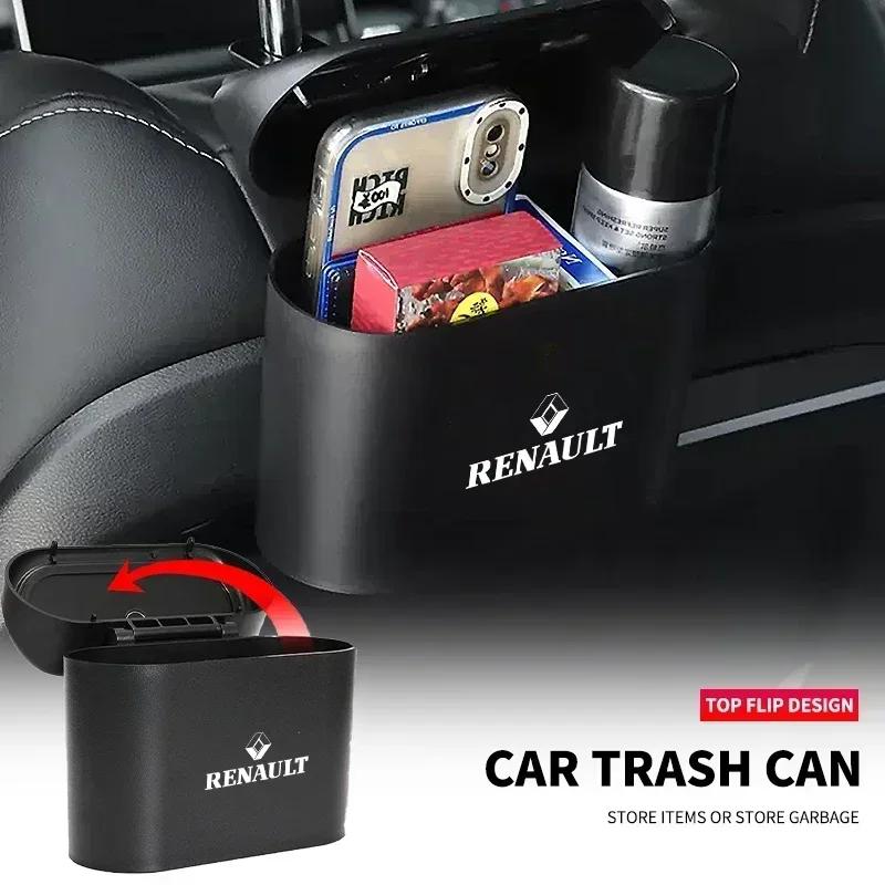 2026 Hot For Renault Interior Stickers For Renault koleos duster megane 2 logan clio Auto Interior Accessories Car Trash Can Car