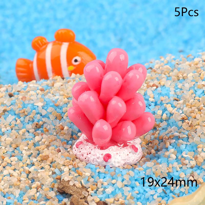 

5 шт. имитация смолы коралловый аквариум миниатюрный аквариум фоны растения коралловые украшения аксессуары домашний аквариум украшение своими руками A4