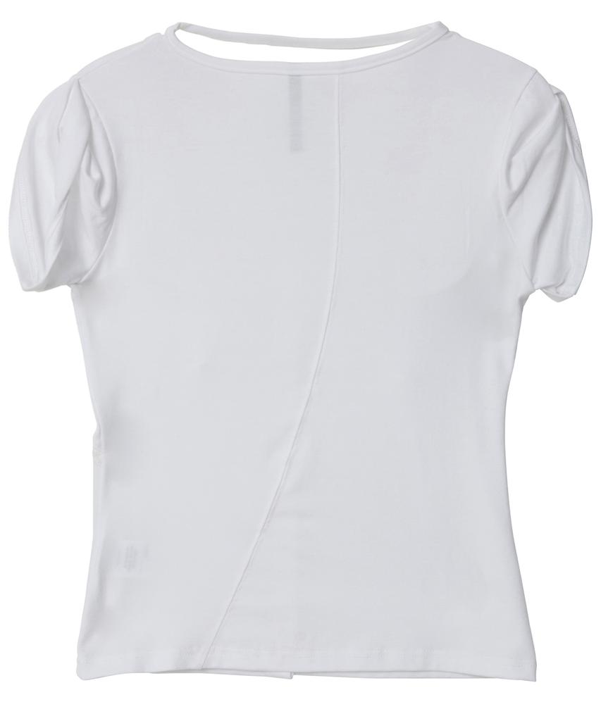 Peulleeoeob Lace Sleeve Top (Fl-112_White)