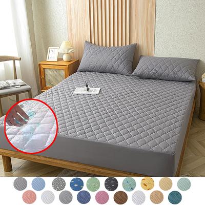 Jednodielna prikrývka na posteľ Prešívaný chránič matraca z česanej látky Vodotesný poťah na matrac do postele Poťah na matrac proti roztočom Bez obliečky na vankúš