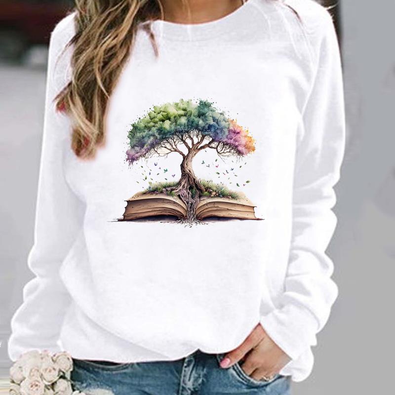 

(Азиатский размер) Женские модные повседневные пуловеры с милым принтом 90-х годов, весна-осень-осень-зима, флисовая одежда, толстовки с графическим рисунком, женские модные повседневные пуловеры