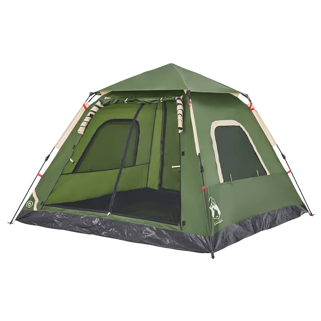Vidaxl Tourist Tent, 5-Person, Green, Quick Setup