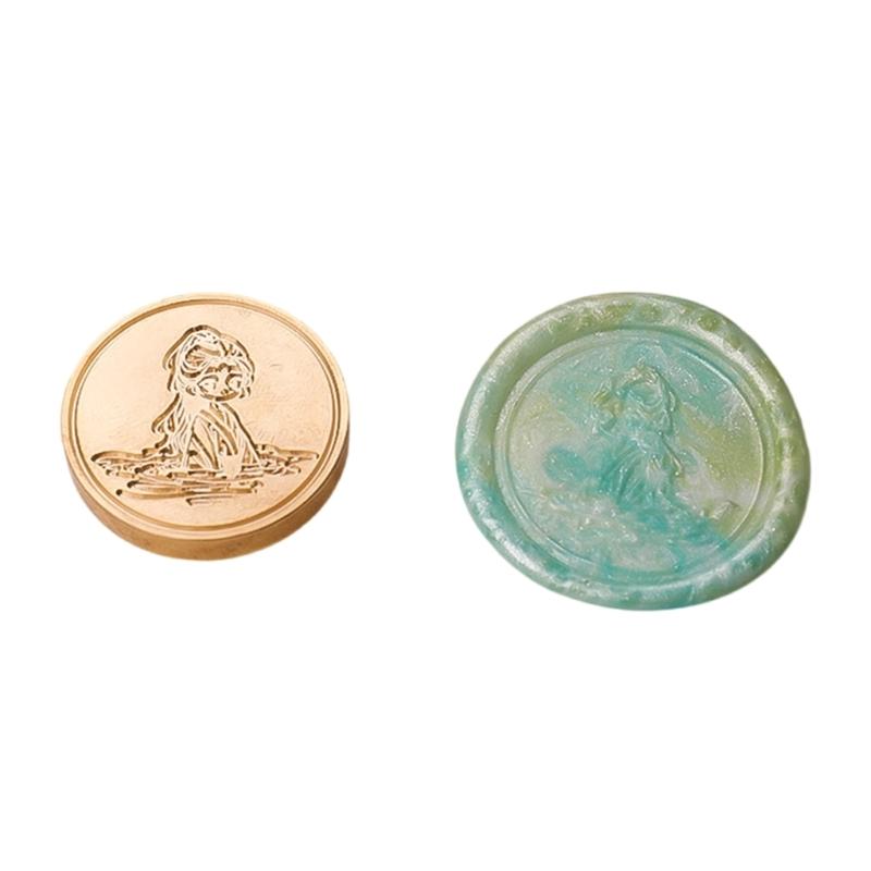 Antique Wax Seal Stamp Vintage Metal Sealing Stamp Antique Sea Stamp Head for Invitations Envelope Scrapbooking Supplies