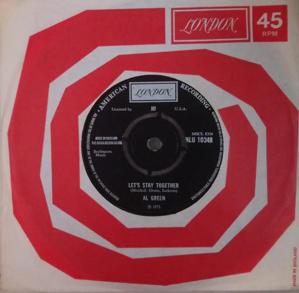

7inch Record AL GREEN - Let s Stay Together HLU10348 London Records, 1971 UK Soul/Funk Used