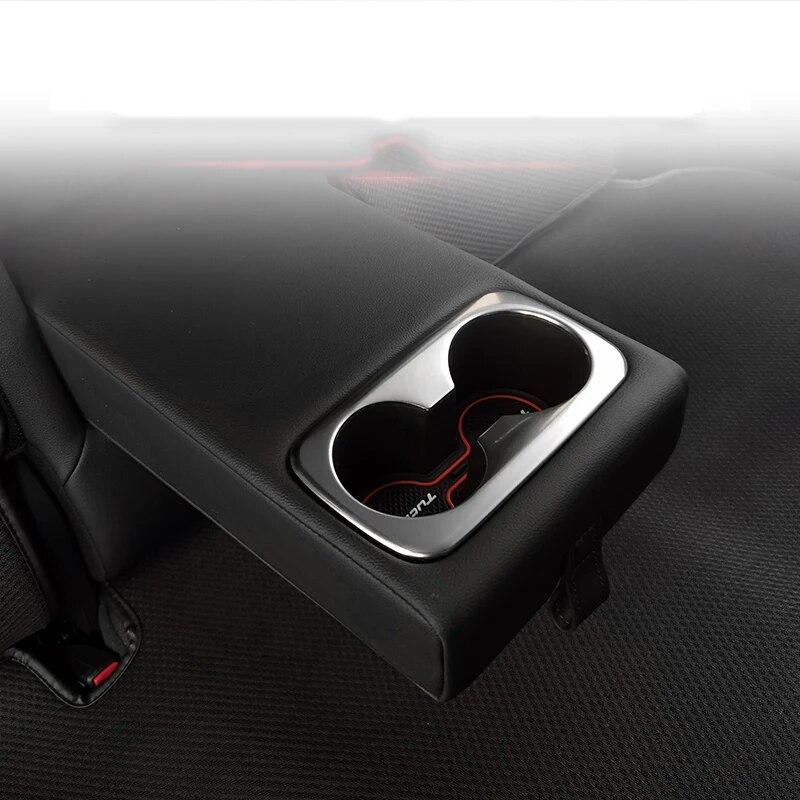 For Hyundai Tucson NX4  2022 2023 Hybrid N Line Car Seat Back Row Water Cup Holder Cover Trim Stainless Steel Accessories