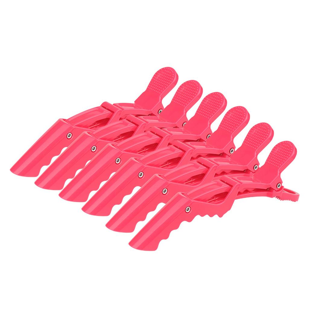 Pack Of 7 Neutral Alligator Double-Hinged Hair Clips For Women Hair Styling Professional Salon Use