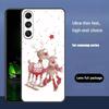 Christmas Deer For Samsung Galaxy S23 S24 S25 Ultra S22 Plus S21 Black Soft Case Waterproof Soft Case