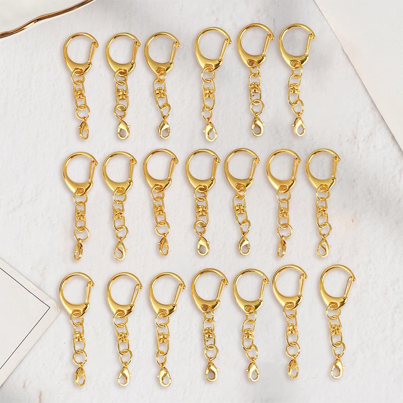 5/10/20Pcs D Shaped Lobster Clasp Chain Connector For Diy Jewelry Making Findings Key Chain Accessories