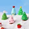 Resin Christmas Mini Figurines Model Micro Landscape Toy Trees Santa Claus Gift