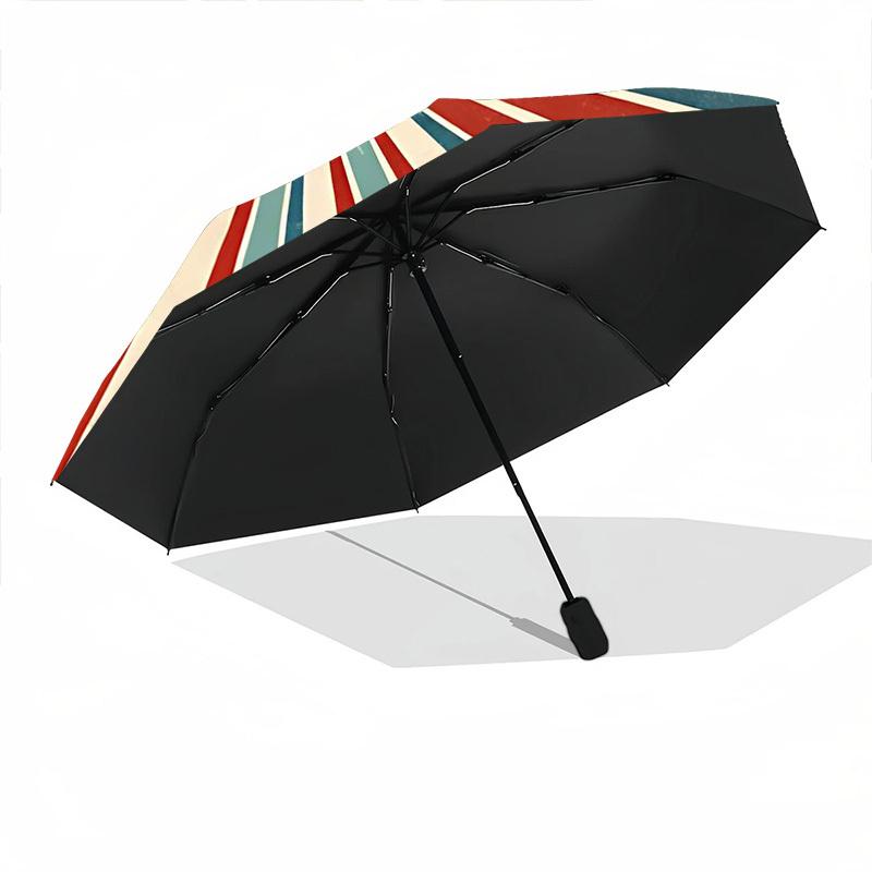 1PC Stars and Stripes Automatic Folding Umbrella Portable Collapsible 8-Rib Umbrella for All Seasons, Casual Outdoor Accessory, A26