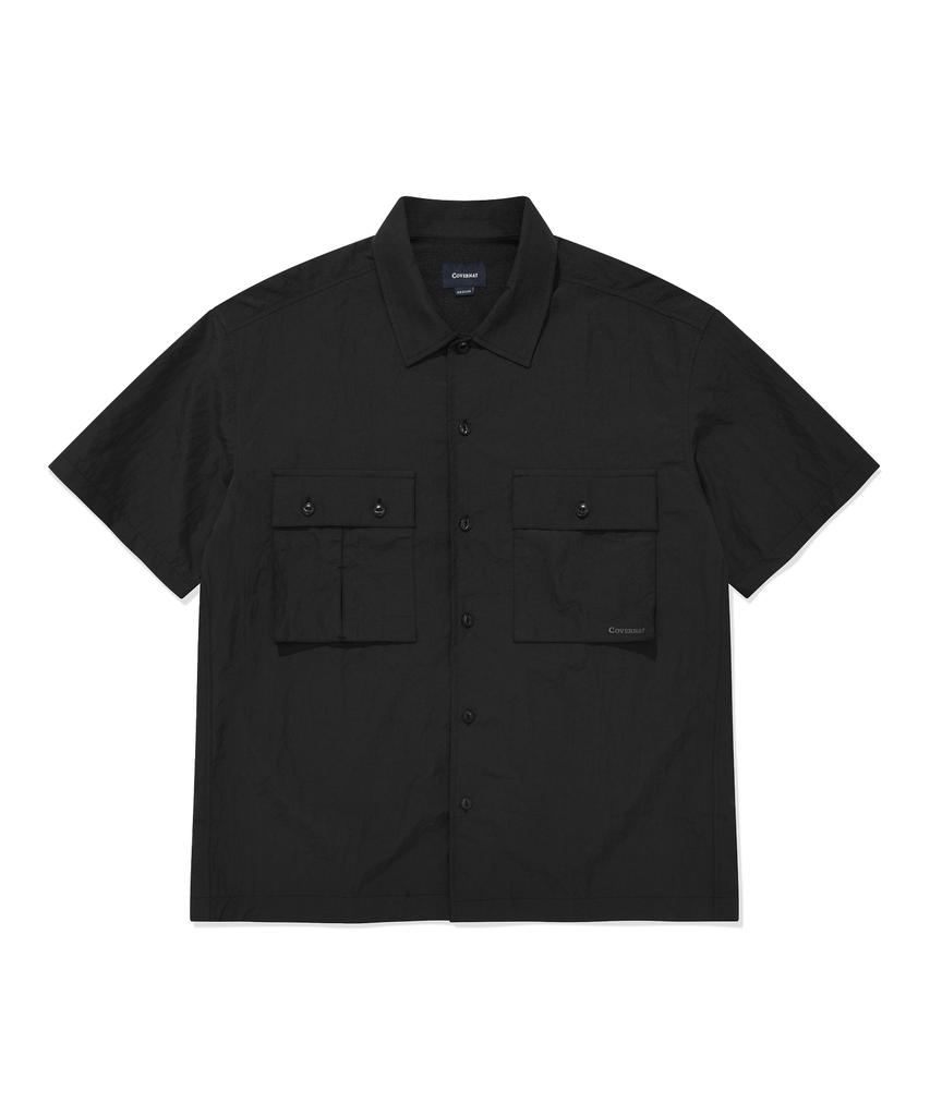 COVERNAT Nylon Fatigue Half Shirt Black