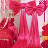 Bow 50x38cm Giant Bow Wall Backdrop Drift strip 3 meters Pink Iridescent Bow Wall Decor Wine Red B Giant Size