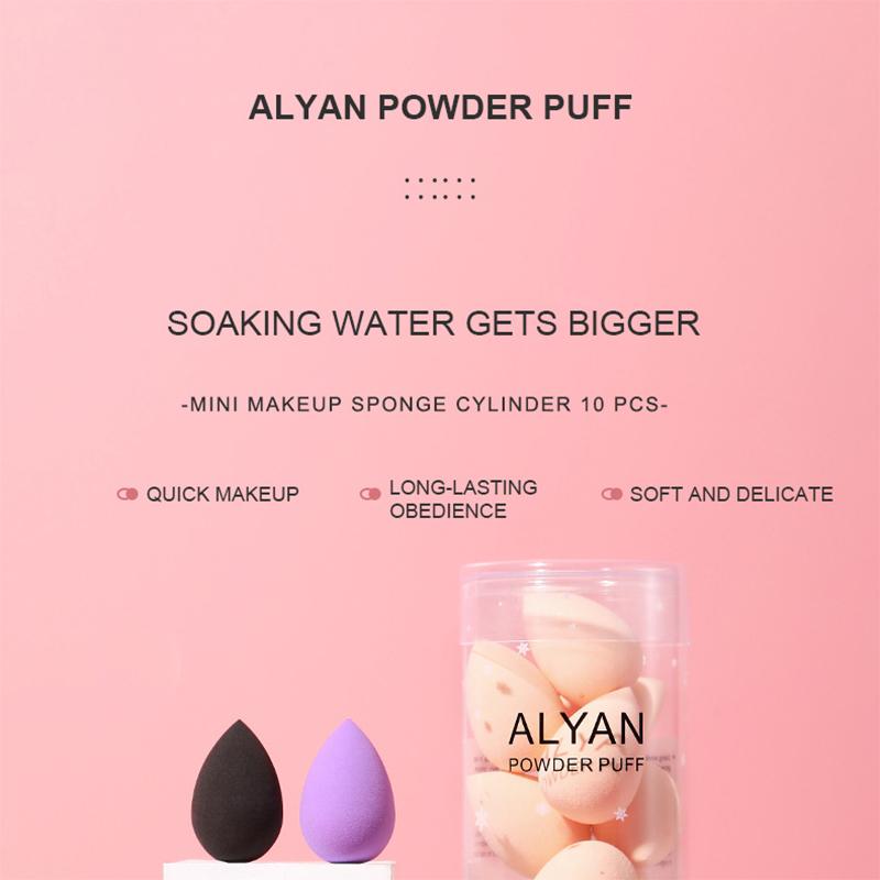 10 pcs/set Mini Beauty Egg Makeup Sponge Cosmetic Puff Dry Wet Makeup Sponge Puff Cushion Foundation Powder Make Up Accessories