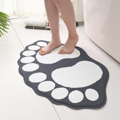 Thickened Simple Cartoon Bathroom Mat Non-slip Absorbent Mat Imitation Cashmere Mat Bedroom Bedside Wear-resistant Foot Mat