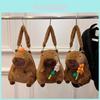 Entzückender Capybara Plüschrucksack für Kinder mit weichem Kurzplüschstoff