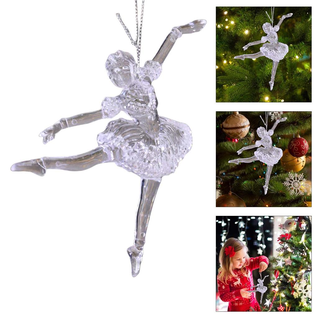 Festival Ballet Girl Hanging Charm Acrylic Christmas Tree and Car Interior Decoration Decorative Pendant for Indoor