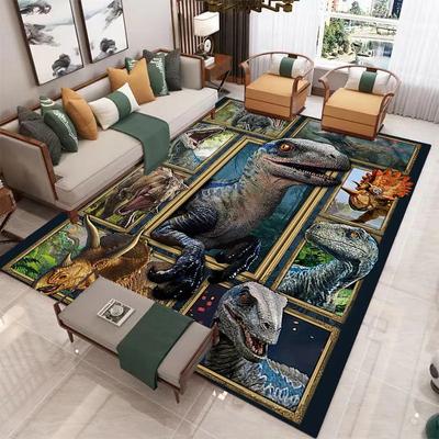 3D Dinosaur Carpet Cute Animal Rug Jurassic Park Floor Mat For Kitchen Bathroom Entrance Hallway Decor Living Room Tea Table Mat