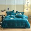 Thickened autumn and winter solid color double-parcel milk fleece warm quilt cover
