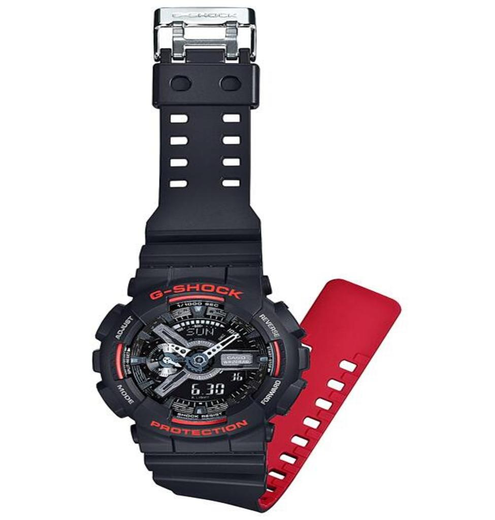 Casio Black Sports Quartz Casio Ships Men's Analog-Digital Watch, G-Shock, Overseas, GA-110HR-1A