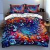 Musical Colorful Swirl Bedding Duvet Cover Sets Duvet Covers Pillowcases Gifts (1 * Duvet Cover 2 * Pillowcases, Without Duvet Insert)