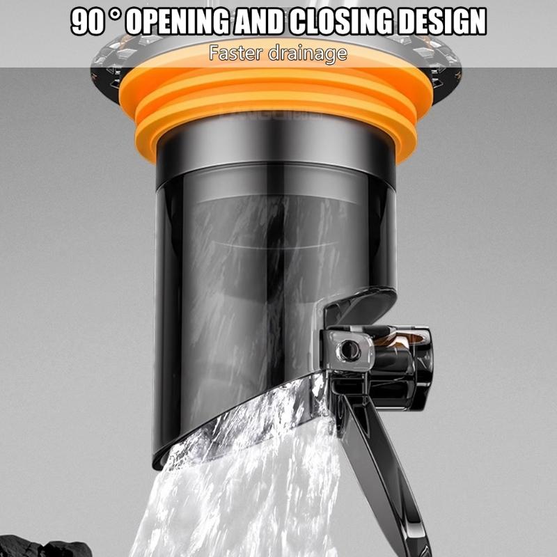 Round Shower Floor Drain AntiOdor Stainless Steels Floor Strainer Hair Catcher for Bathroom Kitchen Balcony Garage