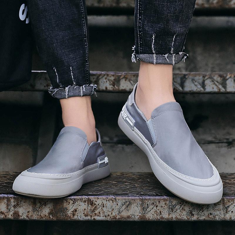 Sommer Herren Sneaker Atmungsaktive Eisseide Stoffschuhe Flache Slipper Herren Slip-On Schuhe Bequeme Sportschuhe Deportivos