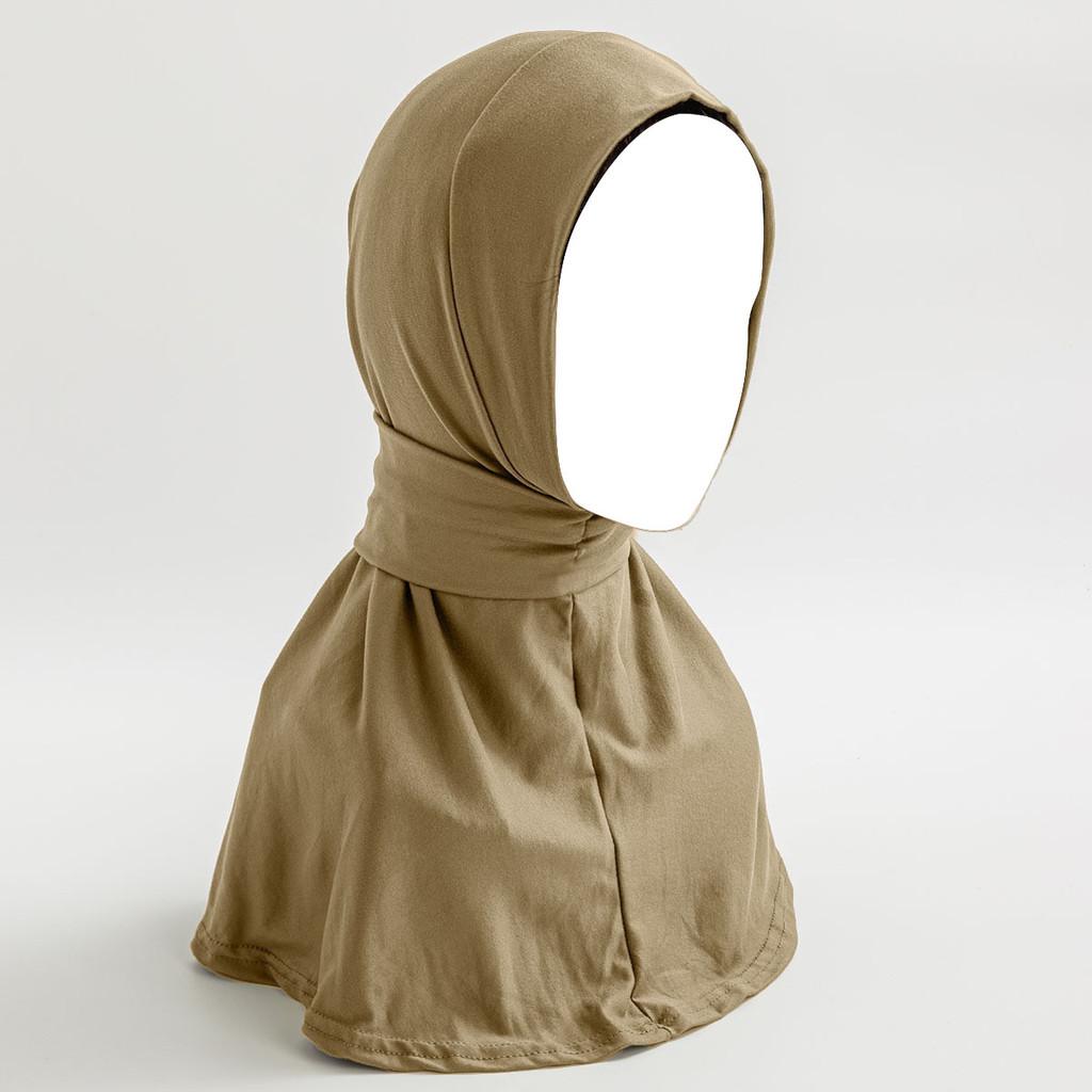 

Cotton Ladies Headscarf With Buttons And Tie For Summer And Winter Wear Khaki