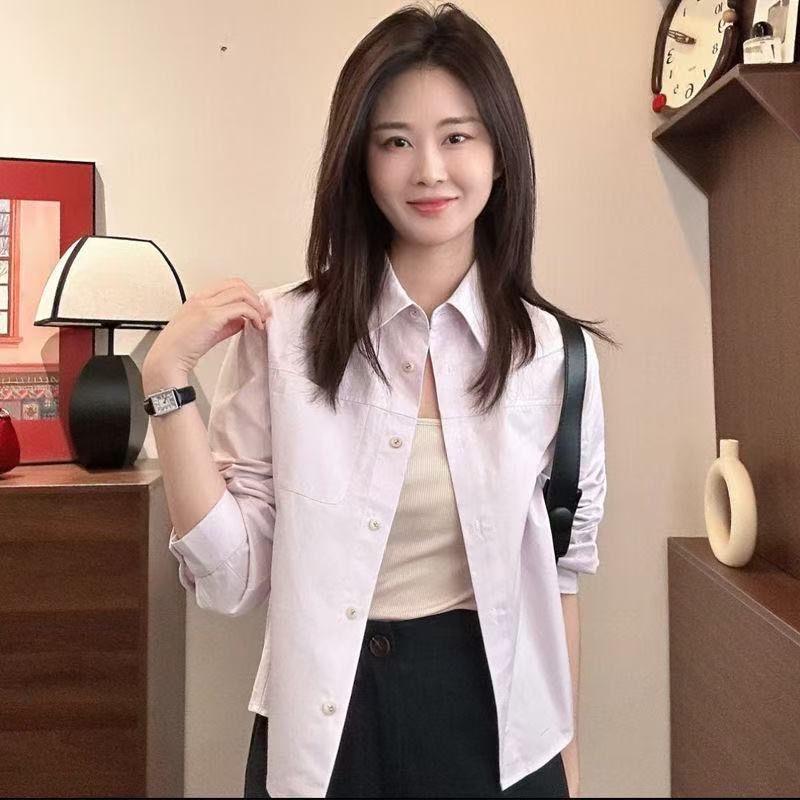 Women's Premium Cotton Shirt Jacket - Small Size, Luxurious and Casual, Spring/Autumn 2025 Collection