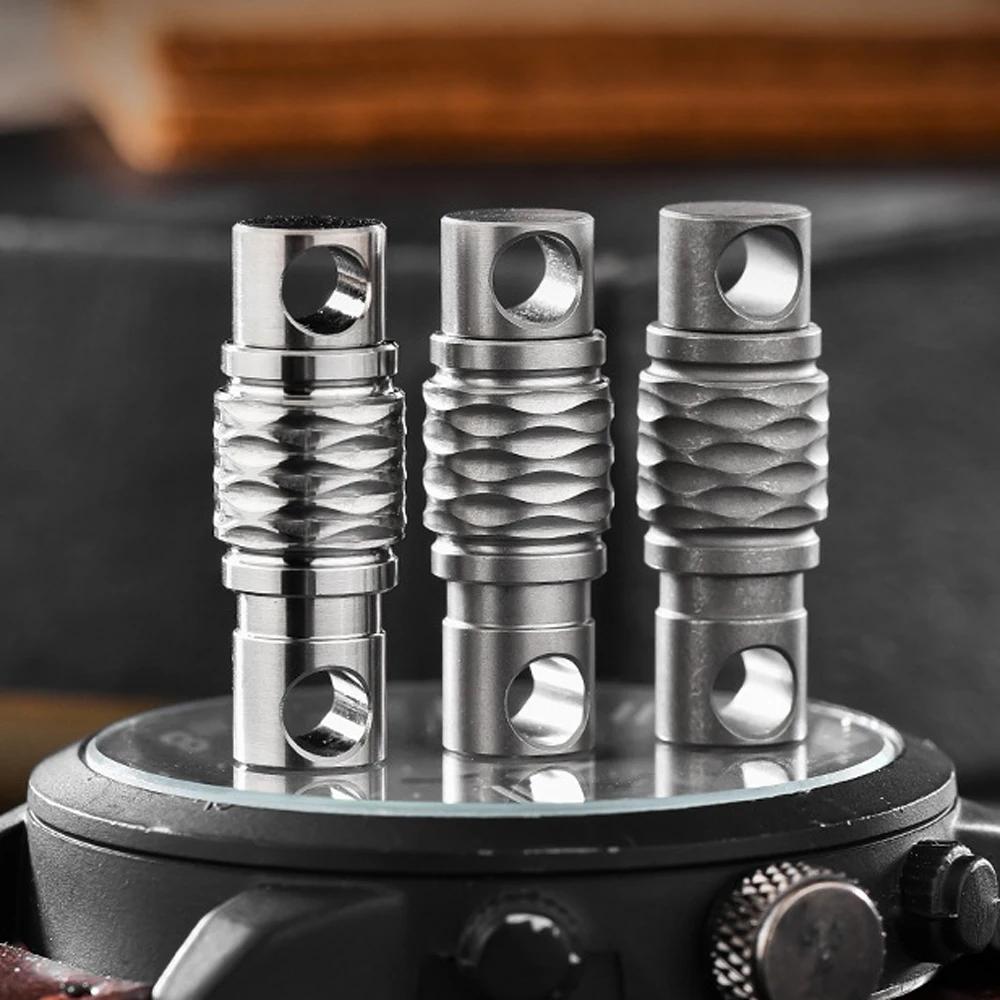 Titanium Alloy Rotating Ring Buckle Keychain Waist Belt Buckle Spring Lock Keyring Outdoor Tool EDC Unboxing Tool