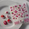 Douyin Trendy 3D Bear Bead Stickers: Waterproof, Self-Adhesive Nail Art Accessories
