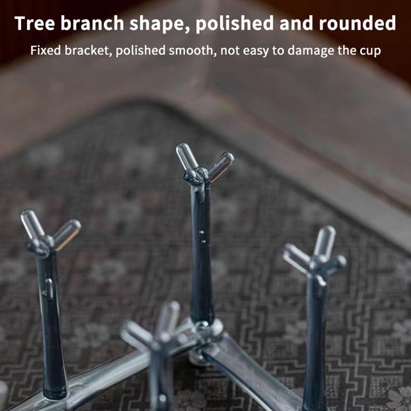 Multifunctional Water Bottle Drying Rack Bottle Drainer Rack Adjustable Spacing Retractable Cup Drying Rack Mug Cup Rack