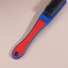 Durable Stainless Steel Wire Brush Silicone Handle Red And Blue Paint Removal Tool Scratch Brushes Cleaning Metal Rust Brush