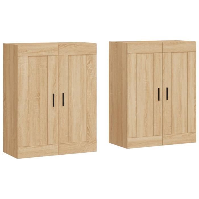 VidaXL Wall Cabinets 2 Pcs Sonoma Oak Engineered Wood 3198036