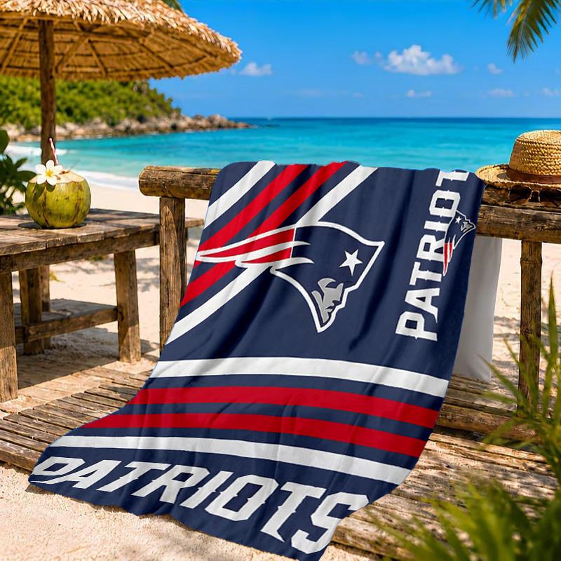 New England Football Team Logo Beach Towel, Quick-drying, Easy to Care for, Suitable for Both Fitness and Beach Vacations,Sports Essential