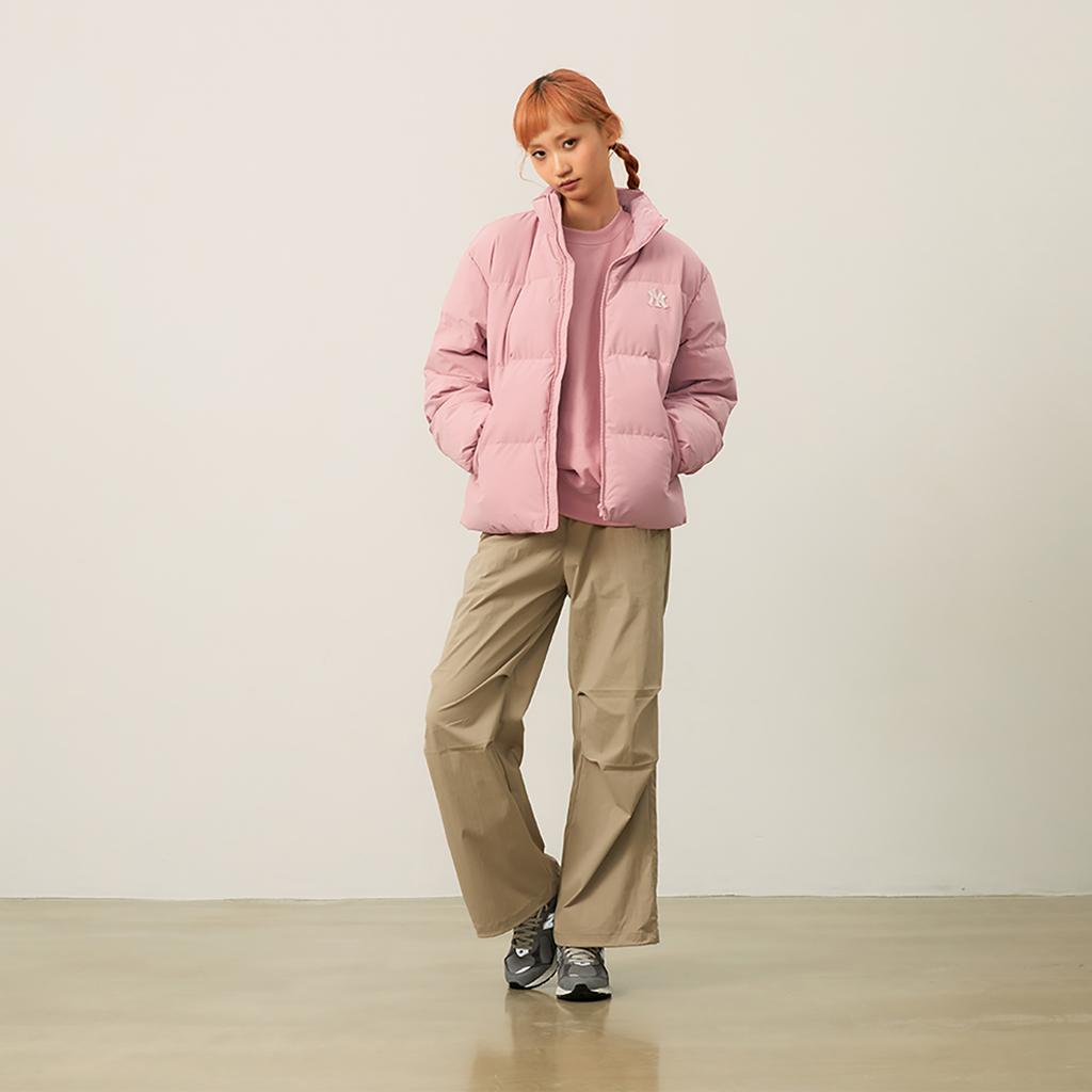 New MLB New York Yankees Basic Collection FW24 Down Jacket Unisex Pink 3ADJB1046-50PKM