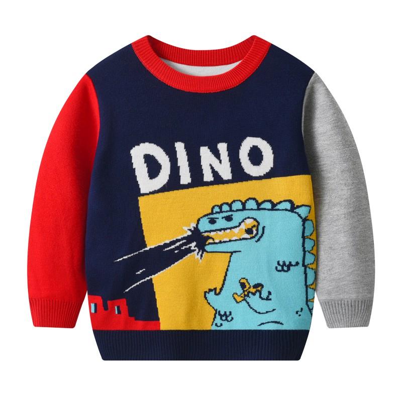 

Детский свитер с круглым вырезом. Детский вязаный пуловер. Рождественский свитер. 140