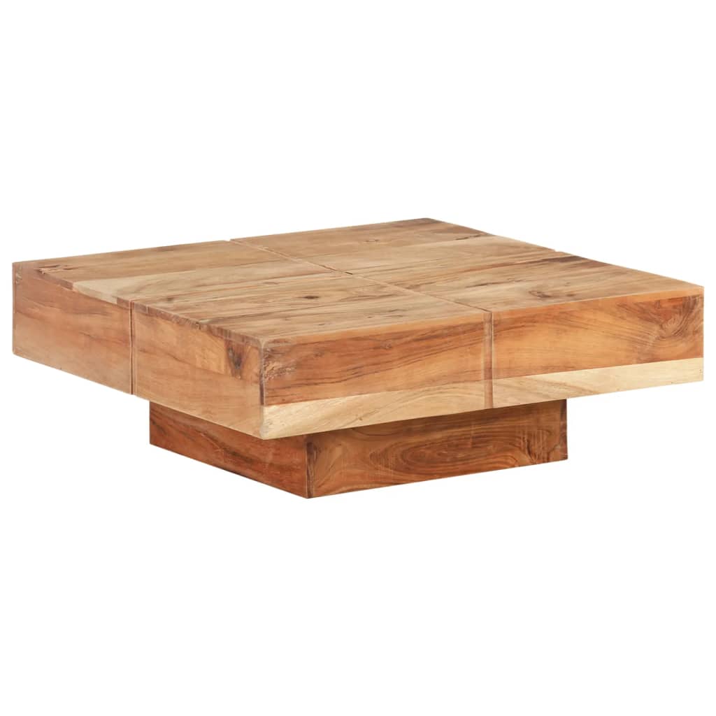 Coffee Table 80 x 80 x 28 cm Solid Acacia Wood