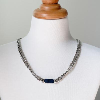 Women's Circle Point Titanium Chain Necklace Bracelet